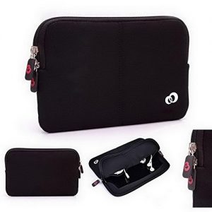Kroo Neoprene Sleeve Case with Dual Hidden Pocket for Lenovo ThinkPad 10 / Miix 2 10 in Black