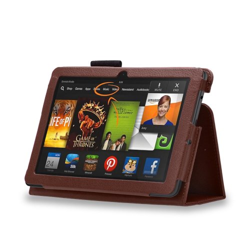 CaseGuru Amazon Kindle Fire HDX 8.9 inch Leather Case Cover and Flip Stand Wallet Plus Capacitive Stylus Pen (Brown) CaseGuru Amazon Kindle Fire HDX 8.9 inch Leather Case Cover and Flip Stand Wallet Plus Capacitive Stylus Pen (Brown)