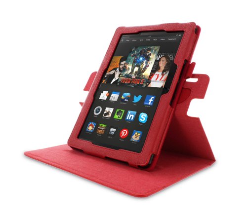 rooCASE Amazon Kindle Fire HDX 8.9 Case - (2014 Current Generation) Dual View Multi Angle Tablet 8.9-Inch 8.9" Stand Cover - RED rooCASE Amazon Kindle Fire HDX 8.9 Case - (2014 Current Generation) Dual View Multi Angle Tablet 8.9-Inch 8.9" Stand Cover - RED