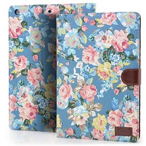iPad Air Case, iPad Air Cover, Chok Idea® Luxury Vintage Cute Flowers Floral Designer Case for Apple iPad AIR + Free Gift Touching Pen/Stylus Pen + Screen Film Protector (A17)