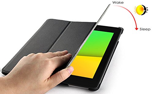 ForeFront Cases® New Google Nexus 7 FHD Rotating Leather Case Cover / Stand For Google Nexus 7 FHD Tablet (7-Inch, 16GB, Black) by ASUS (2013) with Magnetic Auto Sleep Wake Function - RED ForeFront Cases® New Google Nexus 7 FHD Rotating Leather Case Cover / Stand For Google Nexus 7 FHD Tablet (7-Inch, 16GB, Black) by ASUS (2013) with Magnetic Auto Sleep Wake Function - RED
