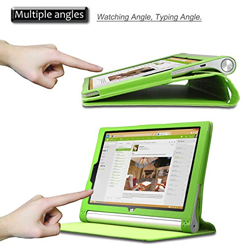 Infiland Lenovo Yoga Tablet 2 10.1 Case Cover- Folio PU Leather Slim Stand Case Cover for Lenovo Yoga Tablet 2 10.1-Inch Android and Windows Version (with Auto Sleep / Wake Feature)(Green) Infiland Lenovo Yoga Tablet 2 10.1 Case Cover- Folio PU Leather Slim Stand Case Cover for Lenovo Yoga Tablet 2 10.1-Inch Android and Windows Version (with Auto Sleep / Wake Feature)(Green)