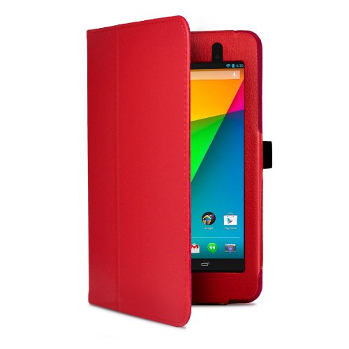 MOFRED® Red New Google Nexus 7 2 II Tablet (Launched July 2013) Case-(Second Updated Version of Case)-MOFRED® Executive Multi Function Case with Built-in Magnet for Sleep / Wake feature for the Google Nexus 7 II-2nd Generation Tablet 16GB or 32GB eMMC ,Qualcomm Snapdragon S4 1.5GHz Processor, Screen Protector + Stylus Pen (Available in Mutiple Colors) (Red) MOFRED® Red New Google Nexus 7 2 II Tablet (Launched July 2013) Case-(Second Updated Version of Case)-MOFRED® Executive Multi Function Case with Built-in Magnet for Sleep / Wake feature for the Google Nexus 7 II-2nd Generation Tablet 16GB or 32GB eMMC ,Qualcomm Snapdragon S4 1.5GHz Processor, Screen Protector + Stylus Pen (Available in Mutiple Colors) (Red)