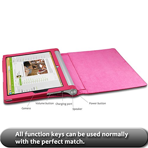 Infiland Lenovo Yoga Tablet 2 10.1 Case Cover- Folio PU Leather Slim Stand Case Cover for Lenovo Yoga Tablet 2 10.1-Inch Android and Windows Version (with Auto Sleep / Wake Feature)(Magenta) Infiland Lenovo Yoga Tablet 2 10.1 Case Cover- Folio PU Leather Slim Stand Case Cover for Lenovo Yoga Tablet 2 10.1-Inch Android and Windows Version (with Auto Sleep / Wake Feature)(Magenta)