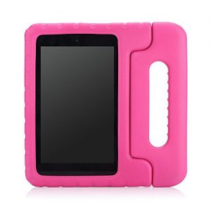 Fire HD 6 Case - MoKo Kids Shock Proof Convertible Handle Light Weight Super Protective Stand Cover for Amazon Kindle Fire HD 6 Inch 2014 Tablet, Magenta