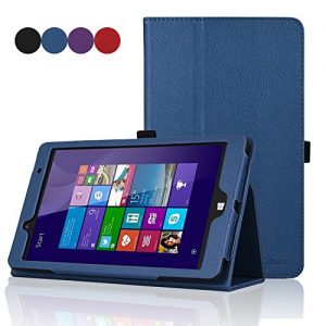 Linx 8 inch / Linx 810 8-Inch Tablet Case, ACdream Premium PU Leather Cover Case for Linx 8 inch Tablet Windows 8 / Linx 810 8-Inch Tablet Windows 10, Dark Blue