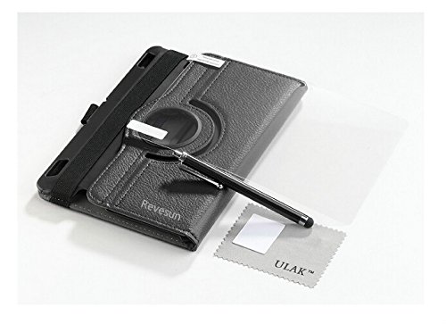 Kindle Fire HDX 7 Case, Revesun(TM) 360 Rotating PU Leather Case Cover for Amazon Kindle Fire HDX 7.0 Inch 2013 Gen with Smart Cover Auto Wake/Sleep Feature and Stylus (Black) Kindle Fire HDX 7 Case, Revesun(TM) 360 Rotating PU Leather Case Cover for Amazon Kindle Fire HDX 7.0 Inch 2013 Gen with Smart Cover Auto Wake/Sleep Feature and Stylus (Black)