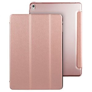 iPad Pro 9.7 Case, ESR® iPad Pro 9.7 Smart Case Cover [Synthetic Leather] and Translucent Frosted Back Magnetic Cover with Sleep / Wake Function [Ultra Slim] [Light Weight] for Apple iPad Pro 9.7 inch Case [Launched 2016] (Rose Gold)
