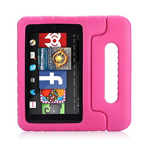 Fire HD 6 Case - MoKo Kids Shock Proof Convertible Handle Light Weight Super Protective Stand Cover for Amazon Kindle Fire HD 6 Inch 2014 Tablet, Magenta Fire HD 6 Case - MoKo Kids Shock Proof Convertible Handle Light Weight Super Protective Stand Cover for Amazon Kindle Fire HD 6 Inch 2014 Tablet, Magenta