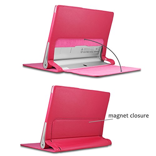 Infiland Lenovo Yoga Tablet 2 10.1 Case Cover- Folio PU Leather Slim Stand Case Cover for Lenovo Yoga Tablet 2 10.1-Inch Android and Windows Version (with Auto Sleep / Wake Feature)(Magenta) Infiland Lenovo Yoga Tablet 2 10.1 Case Cover- Folio PU Leather Slim Stand Case Cover for Lenovo Yoga Tablet 2 10.1-Inch Android and Windows Version (with Auto Sleep / Wake Feature)(Magenta)