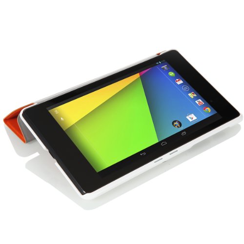MoKo Google Nexus 7 2013 FHD 2nd Gen Case - Ultra Slim Lightweight Smart-shell Stand Case for Google Nexus 2 7.0 Inch 2013 Generation Android 4.3 Tablet, ORANGE MoKo Google Nexus 7 2013 FHD 2nd Gen Case - Ultra Slim Lightweight Smart-shell Stand Case for Google Nexus 2 7.0 Inch 2013 Generation Android 4.3 Tablet, ORANGE