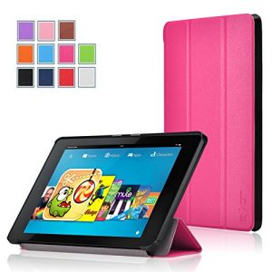 Fire HD 6 Case - Exact Amazon Fire HD 6 Case [SLENDER Series] - Ultra Slim Lightweight Smart-Shell Stand Case for Amazon Kindle Fire HD 6 (2014) Hot Pink