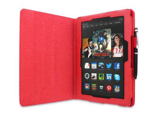 rooCASE Amazon Kindle Fire HDX 8.9 Case - (2014 Current Generation) Dual View Multi Angle Tablet 8.9-Inch 8.9" Stand Cover - RED rooCASE Amazon Kindle Fire HDX 8.9 Case - (2014 Current Generation) Dual View Multi Angle Tablet 8.9-Inch 8.9" Stand Cover - RED