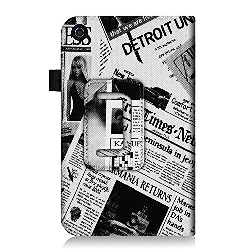 Linx EM-I8270 7 inch Tablet Case - Fintie Premium Vegan Leather Folio Stand Cover with Stylus Loop for Linx 7-inch Windows 8 Tablet, Newspaper Linx EM-I8270 7 inch Tablet Case - Fintie Premium Vegan Leather Folio Stand Cover with Stylus Loop for Linx 7-inch Windows 8 Tablet, Newspaper