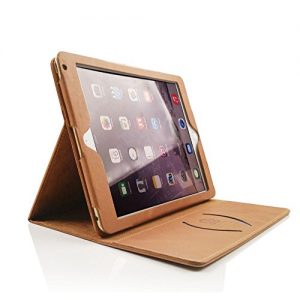 Boriyuan iPad Pro 9.7 Case,Personalised Vintage Genuine Leather Slim-Stand Case Cover for Apple iPad Pro 9.7 inch[Launched 2016]with Magnetic Auto Wake & Sleep Function(Brown) Free Screen Protector + Stylus