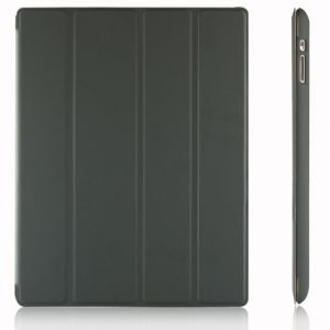 JETech Gold Slim-Fit iPad Smart Cover Case for Apple iPad 2 iPad 3 iPad 4 (2014 Version with Built-in Stand and Front/Back Protection and Built-In Magnet for Sleep/Wake Feature) (Dark Grey) - 0215