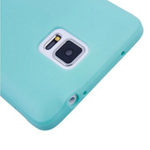 Samsung Galaxy Note 4 Case, Fone-Stuff® - Full Body Silicone Gel Skin Cover with See Through Touchable Wallet Flip Screen Protector in Green