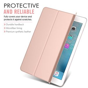 iPad Pro 9.7 Case, MoKo Ultra Slim Lightweight Smart-shell Stand Cover with Translucent Frosted Back Protector for Apple iPad Pro 9.7 Inch 2016 Release Tablet, Rose GOLD (with Auto Wake / Sleep)