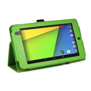 MOFRED® Green New Google Nexus 7 2 II Tablet (Launched July 2013) Case-(Second Updated Version of Case)-MOFRED® Executive Multi Function Case with Built-in Magnet for Sleep / Wake feature for the Google Nexus 7 II-2nd Generation Tablet 16GB or 32GB eMMC ,Qualcomm Snapdragon S4 1.5GHz Processor, Screen Protector + Stylus Pen (Available in Mutiple Colors) (Green)