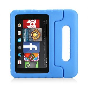 Fire HD 6 Case - MoKo Kids Shock Proof Convertible Handle Light Weight Super Protective Stand Cover for Amazon Kindle Fire HD 6 Inch 2014 Tablet, Blue