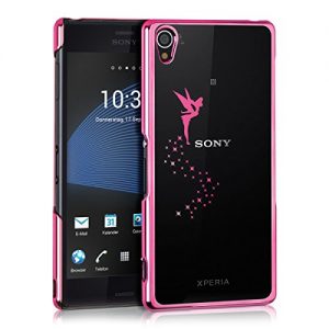 kwmobile Elegant and light weight Crystal Case Design fairy for Sony Xperia Z3 in dark pink transparent