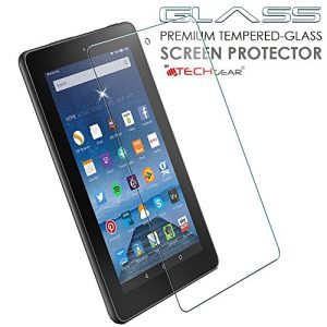 TECHGEAR® Amazon Fire 7" Tablet (2015 Edition / 5th Gen) GLASS Edition Genuine Tempered Glass Screen Protector Guard Cover TECHGEAR® Amazon Fire 7" Tablet (2015 Edition / 5th Gen) GLASS Edition Genuine Tempered Glass Screen Protector Guard Cover