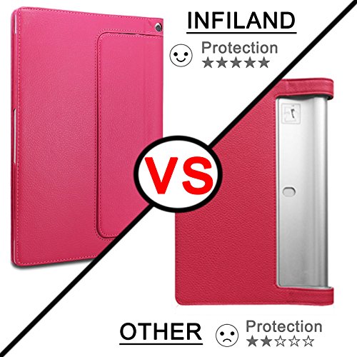 Infiland Lenovo Yoga Tablet 2 10.1 Case Cover- Folio PU Leather Slim Stand Case Cover for Lenovo Yoga Tablet 2 10.1-Inch Android and Windows Version (with Auto Sleep / Wake Feature)(Magenta) Infiland Lenovo Yoga Tablet 2 10.1 Case Cover- Folio PU Leather Slim Stand Case Cover for Lenovo Yoga Tablet 2 10.1-Inch Android and Windows Version (with Auto Sleep / Wake Feature)(Magenta)