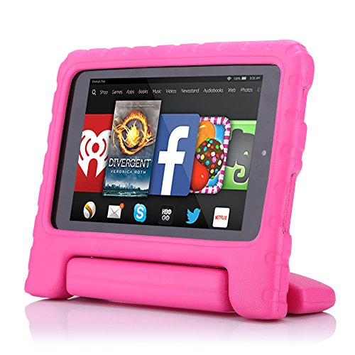 Fire HD 6 Case - MoKo Kids Shock Proof Convertible Handle Light Weight Super Protective Stand Cover for Amazon Kindle Fire HD 6 Inch 2014 Tablet, Magenta Fire HD 6 Case - MoKo Kids Shock Proof Convertible Handle Light Weight Super Protective Stand Cover for Amazon Kindle Fire HD 6 Inch 2014 Tablet, Magenta