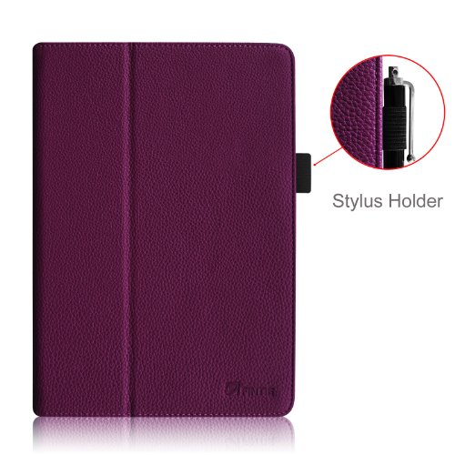 Fintie iPad Air Case - Slim Fit Premium Vegan Leather Folio Case with Smart Cover Auto Sleep / Wake Feature for Apple iPad Air (iPad 5th Generation) 2013 Model, Purple Fintie iPad Air Case - Slim Fit Premium Vegan Leather Folio Case with Smart Cover Auto Sleep / Wake Feature for Apple iPad Air (iPad 5th Generation) 2013 Model, Purple