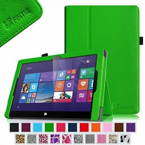 Linx 10 inch Tablet Case - Fintie Premium Vegan Leather Folio Stand Cover with Stylus Loop for Linx 10-inch Windows 8 Tablet, Green