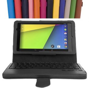 MoKo Google New Nexus 7 FHD 2nd Gen Case - Wireless Bluetooth Keyboard Cover Case for Google Nexus 2 7.0 Inch 2013 Generation Android 4.3 Tablet, BLACK