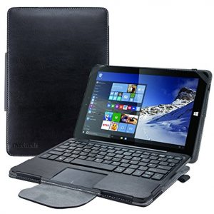 Navitech Black Faux Leather Folio Detachable 2 in 1 Tablet Case Cover Sleeve For The Linx 1010