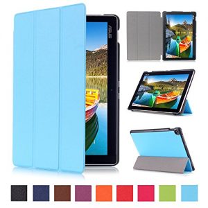 Asus Zenpad 10.0 Case , SHANGRUN Slim Lightweight Leather Folio Magnetic Smart Case Cover [Kickstand] Flip Auto Sleep / Wake Feature for Asus Zenpad 10.0 (Z300C/Z300CG/Z300CL) Blue