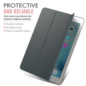 iPad Pro 9.7 Case, MoKo Ultra Slim Lightweight Smart-shell Stand Cover with Translucent Frosted Back Protector for Apple iPad Pro 9.7 Inch 2016 Release Tablet, Space GRAY (with Auto Wake / Sleep)