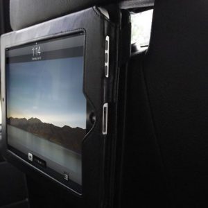 iTALKonline Executive BLACK Wallet FLIP Case Cover with In Car Headrest Mount / Holder For Apple iPad (Wi-Fi and Wi-Fi + 3G) 16GB 32GB 64GB, iPad 2, The New iPad 2011 iPad 3, Retina Display iPad 4 (2012)