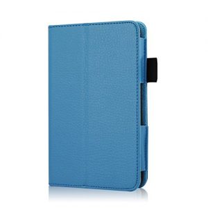 Infiland 2014 Fire HD 6 Case Cover - Folio PU Leather Stand Case Cover With Smart Cover Auto Wake/Sleep Case For Amazon New Kindle Fire HD 6.0 Inch 4th Generation Tablet (Fire HD 6, Blue)