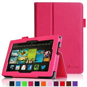 Fintie Kindle Fire HD 7" (2013 Old Model) Slim Fit Folio Case with Auto Sleep / Wake Feature (will only fit Amazon Kindle Fire HD 7, Previous Generation - 3rd), Magenta