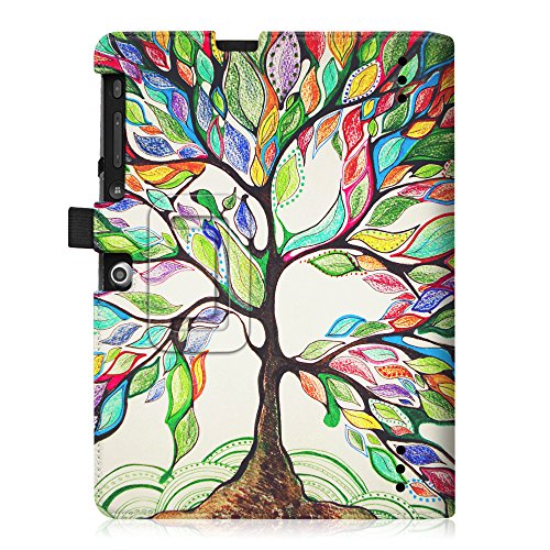 Fintie Lenovo Miix 300 10-Inch Tablet Case - Folio Premium Vegan Leather Stand Cover for Lenovo Miix 300 10 10.1-inch Tablet, Love Tree Fintie Lenovo Miix 300 10-Inch Tablet Case - Folio Premium Vegan Leather Stand Cover for Lenovo Miix 300 10 10.1-inch Tablet, Love Tree