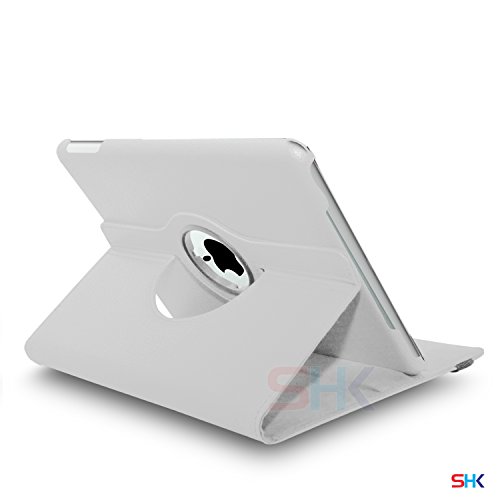 Apple iPad Air 360 Degree Rotating White Smart Premium Leather Flip Wallet Stand Case Cover With Auto Sleep Wake Compatibility Big Touch Stylus Pen Screen Protector & Polishing Cloth + 2 IN 1 RED Dust Stopper SVL6875 BY SHUKAN®, (PLAIN WHITE) Apple iPad Air 360 Degree Rotating White Smart Premium Leather Flip Wallet Stand Case Cover With Auto Sleep Wake Compatibility Big Touch Stylus Pen Screen Protector & Polishing Cloth + 2 IN 1 RED Dust Stopper SVL6875 BY SHUKAN®, (PLAIN WHITE)
