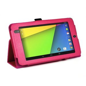 MOFRED® Hot Pink New Google Nexus 7 2 II Tablet (Launched July 2013) Case-MOFRED® Executive Multi Function Standby Case with Built-in Magnet for Sleep / Wake feature for the Google Nexus 7 II-2nd Generation Tablet 16GB or 32GB ,Qualcomm Snapdragon S4 1.5GHz Processor, 2GB RAM, WLAN, NFC, BT, 2x camera, Android 4.3 + Screen Protector + Stylus Pen (Available in Mutiple Colors)