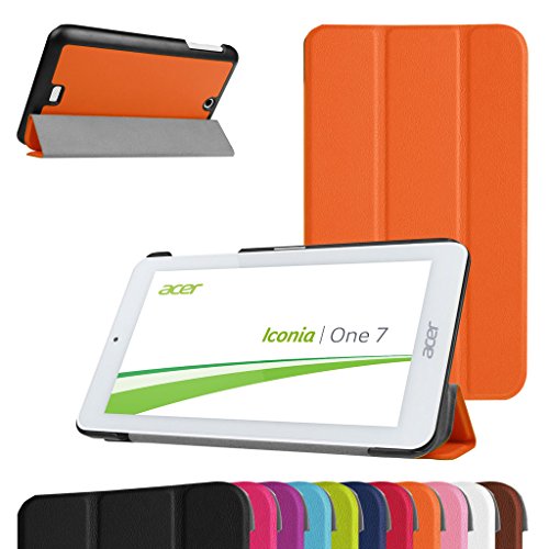 Acer Iconia B1-770 Slim Shell Case,Mama Mouth Ultra Slim Lightweight 3-folding PU Leather Standing Cover For 7" Acer Iconia B1-770 Android Tablet,Orange Acer Iconia B1-770 Slim Shell Case,Mama Mouth Ultra Slim Lightweight 3-folding PU Leather Standing Cover For 7" Acer Iconia B1-770 Android Tablet,Orange