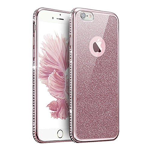 iPhone 6S Case, iPhone 6 Case, Ukayfe Bling Glitter Soft Flexible TPU Silicone Gel Case Cover with Luxury Crystal Diamond Plating Bumper Glitter Silicone Back Case Cover For iPhone 6/6S 4.7" - Light Pink iPhone 6S Case, iPhone 6 Case, Ukayfe Bling Glitter Soft Flexible TPU Silicone Gel Case Cover with Luxury Crystal Diamond Plating Bumper Glitter Silicone Back Case Cover For iPhone 6/6S 4.7" - Light Pink
