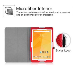 Fintie Acer Iconia One 10 B3-A20 Case - Premium PU Leather Folio Slim Fit Stand Cover For Acer Iconia One B3-A20 10.1-Inch Tablet, Red