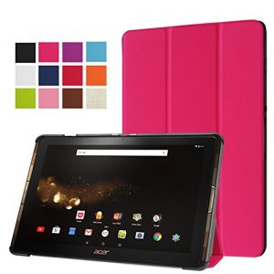 Acer Iconia Tab 10 A3-A40 Case, Pasonomi® Ultra Slim Lightweight PU Leather Folio Case Stand Cover for Acer Iconia Tab 10 A3-A40 10.1" Android Tablet (Hot Pink)