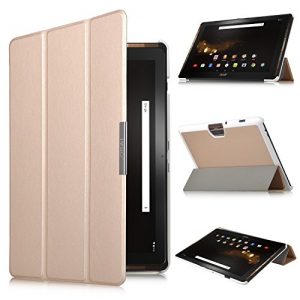 Acer Iconia Tab 10 A3-A40 Case - IVSO Slim Smart Cover Case for Acer Iconia Tab 10 A3-A40 10.1-inch Tablet (Gold)