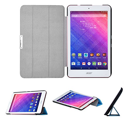 Acer Iconia One 8 B1-820 Case - IVSO Slim Smart Cover Case for Acer Iconia One 8 B1-820 8-Inch Tablet (Blue) Acer Iconia One 8 B1-820 Case - IVSO Slim Smart Cover Case for Acer Iconia One 8 B1-820 8-Inch Tablet (Blue)