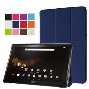 Acer Iconia Tab 10 A3-A40 Case, Pasonomi® Ultra Slim Lightweight PU Leather Folio Case Stand Cover for Acer Iconia Tab 10 A3-A40 10.1" Android Tablet (Dark Blue)