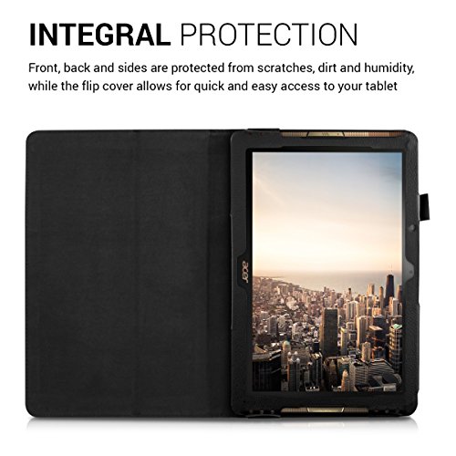 kwmobile Elegant synthetic leather case for Acer Iconia Tab 10 (A3-A40) in black with convenient STAND FEATURE kwmobile Elegant synthetic leather case for Acer Iconia Tab 10 (A3-A40) in black with convenient STAND FEATURE