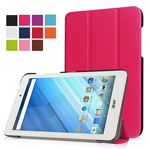 Acer Iconia One 8 B1-850 case, Pasonomi® Ultra Slim Lightweight PU Leather Folio Case Stand Cover for Acer Iconia One 8 B1-850 8" Tablet (Hot Pink) Acer Iconia One 8 B1-850 case, Pasonomi® Ultra Slim Lightweight PU Leather Folio Case Stand Cover for Acer Iconia One 8 B1-850 8" Tablet (Hot Pink)