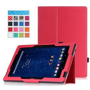 ACER Iconia Tab 10 A3-A30 Case - MoKo Slim Folding Cover Case for Acer Iconia Tab 10 A3-A30 10.1-Inch 2015 Android Tablet, RED